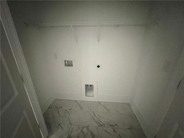 1714 Gunnin Trce NW, Atlanta, GA 30318 - washroom featuring hookup for an electric dryer, marble finish floors, and washer hookup