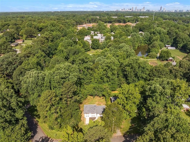 1893 Burning Tree Dr, Decatur, GA 30032 - drone / aerial view featuring a wooded view
