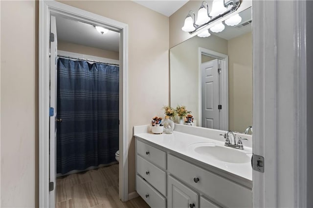 1254 Hadaway Garden Dr NW, Kennesaw, GA 30152 - bathroom with vanity and a shower with shower curtain
