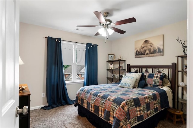 1254 Hadaway Garden Dr NW, Kennesaw, GA 30152 - carpeted bedroom featuring baseboards and a ceiling fan