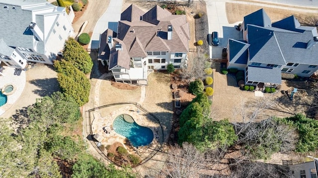 bird's eye view featuring a residential view