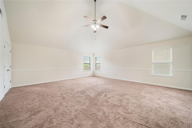 212 Jetta Cir, Mcdonough, GA 30253 - additional living space with lofted ceiling, ceiling fan, carpet, and baseboards