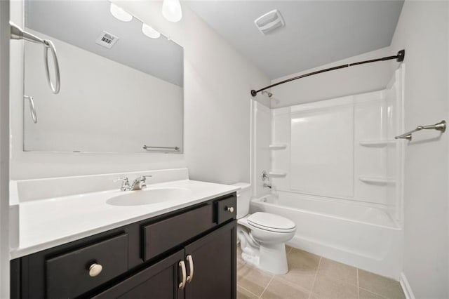 6535 Crosscreek Ln, Flowery Branch, GA 30542 - bathroom featuring vanity, washtub / shower combination, and tile patterned flooring