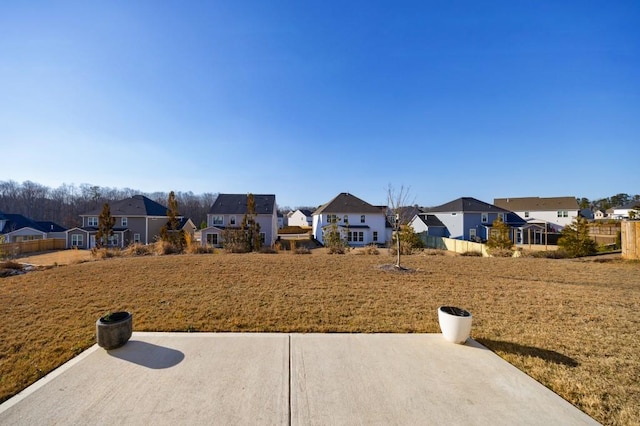 view of yard with a residential view