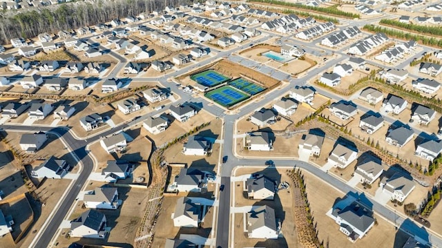 aerial view featuring a residential view