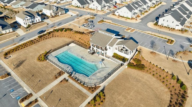 bird's eye view featuring a residential view