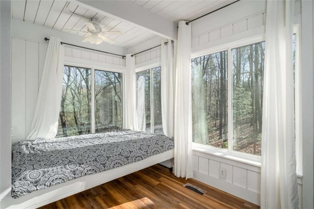 60 Laurel Ridge Ct, Ellijay, GA 30540 - sunroom featuring plenty of natural light, wood finished floors, and wooden ceiling with exposed beams