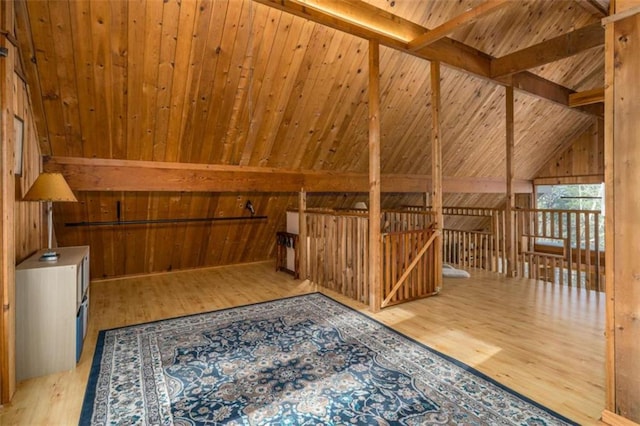 60 Laurel Ridge Ct, Ellijay, GA 30540 - additional living space featuring wood finished floors, wooden ceiling, and wooden walls
