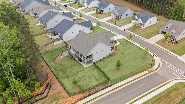 aerial view of residential area