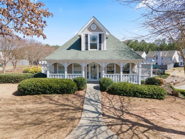 view of front of home featuring a porch