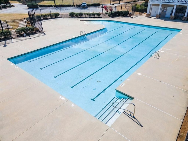 pool featuring fence