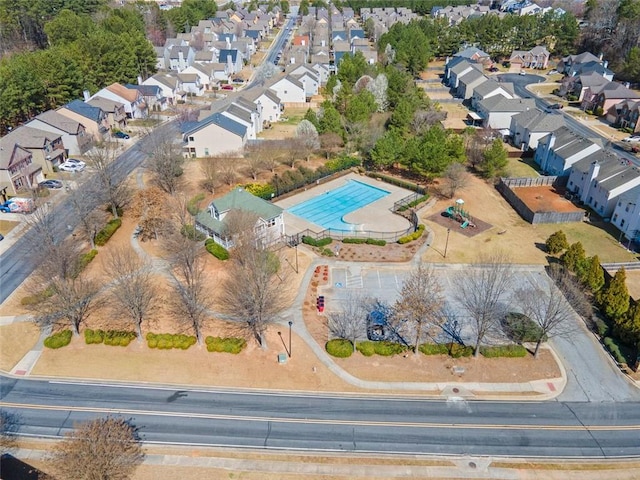 bird's eye view with a residential view