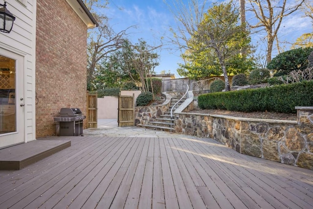 deck with grilling area