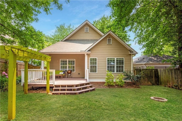 747 Dill Ave SW, Atlanta, GA 30310 - rear view of house featuring a deck and roof with shingles