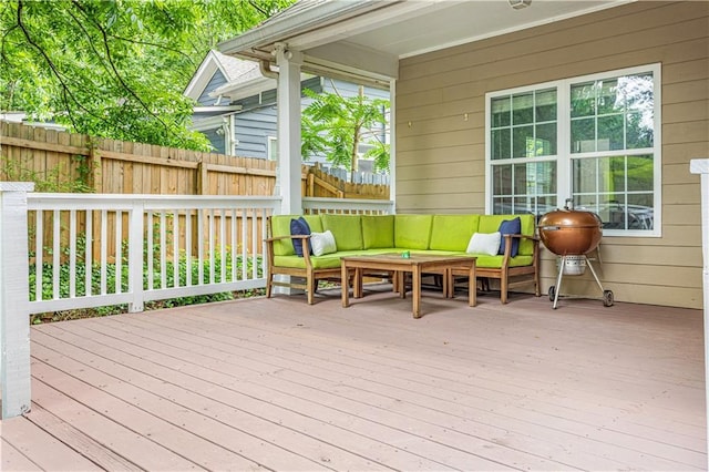 747 Dill Ave SW, Atlanta, GA 30310 - wooden terrace with an outdoor living space