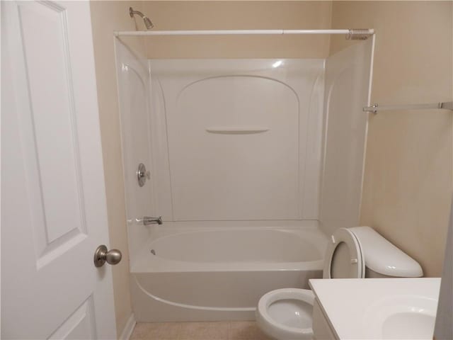 2199 Landing Walk Dr, Duluth, GA 30097 - bathroom featuring vanity, shower / washtub combination, and tile patterned floors