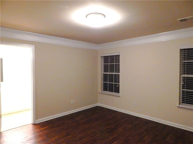 2199 Landing Walk Dr, Duluth, GA 30097 - unfurnished room with dark wood-style floors and ornamental molding