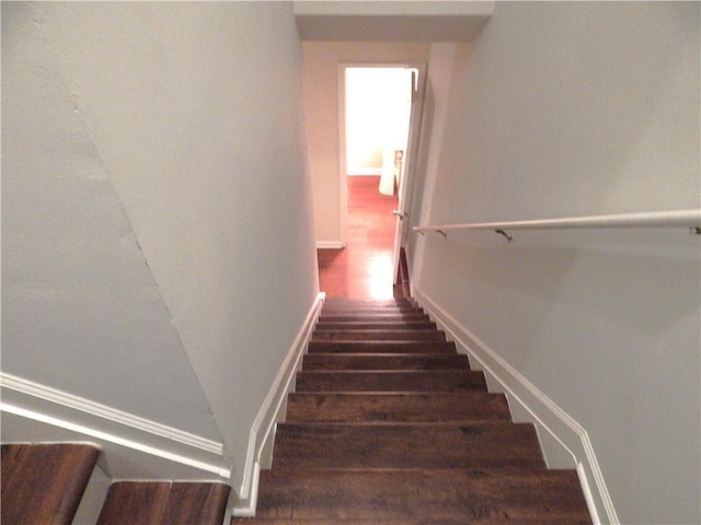 2199 Landing Walk Dr, Duluth, GA 30097 - stairway with wood finished floors and baseboards