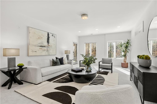 view of carpeted living room