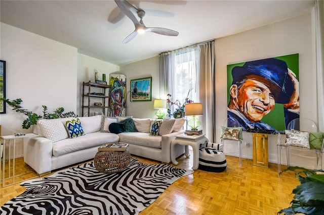 130 26th St NW Unit 701, Atlanta, GA 30309 - living room with ceiling fan