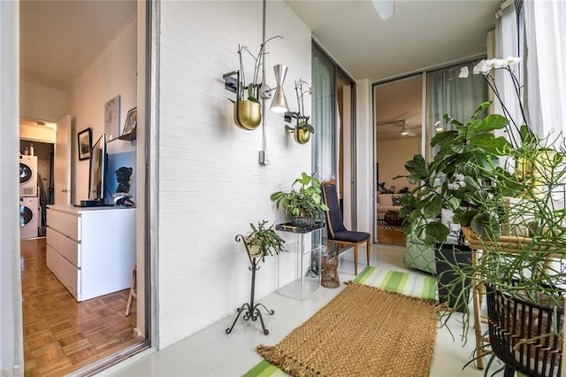 130 26th St NW Unit 701, Atlanta, GA 30309 - sunroom with stacked washer / drying machine