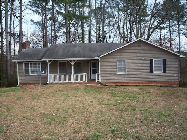157 Sequoyah Cir, Canton, GA 30115 - single story home featuring covered porch and a chimney