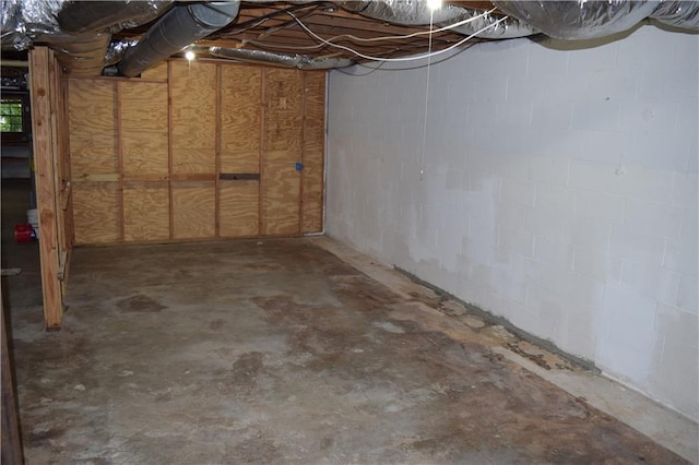 157 Sequoyah Cir, Canton, GA 30115 - unfinished basement with concrete block wall