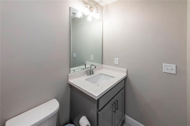 3739 Silvery Way, Powder Springs, GA 30127 - half bath featuring baseboards, toilet, and vanity