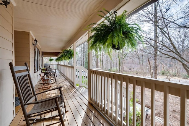 view of wooden terrace