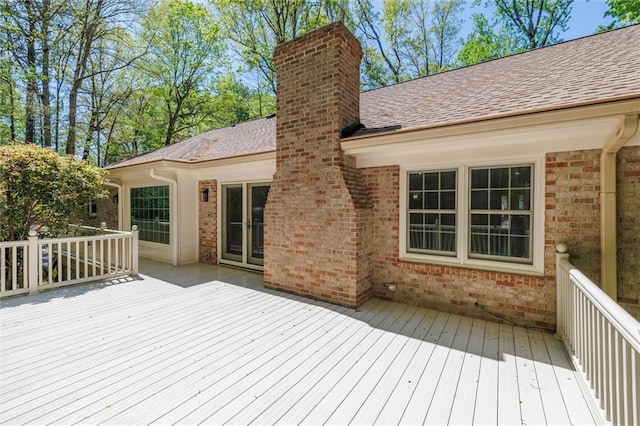 6141 Windsong Way, Smoke Rise, GA 30087 - view of wooden deck