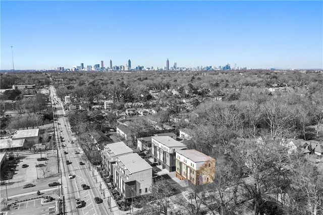 drone / aerial view featuring a view of city