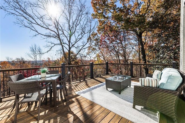 view of patio / terrace featuring an outdoor living space