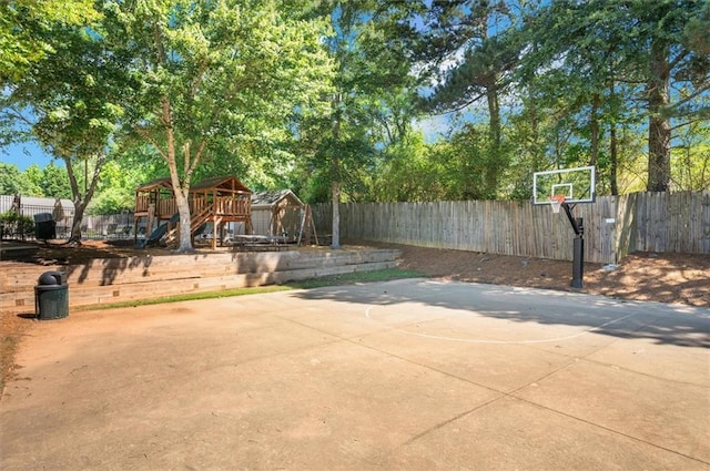5410 Lenox Park Pl, Buford, GA 30518 - view of patio featuring basketball court and a playground