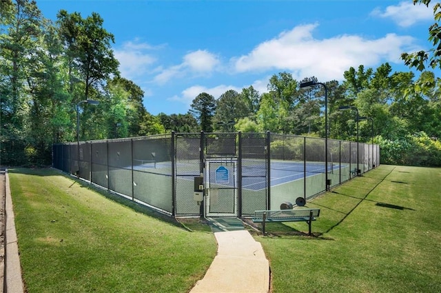 5410 Lenox Park Pl, Buford, GA 30518 - view of tennis court with a gate
