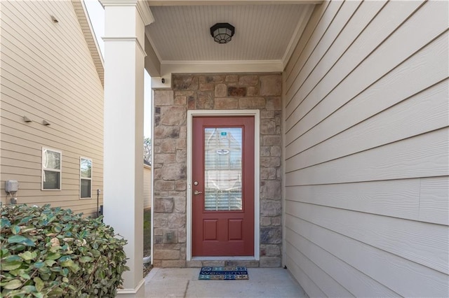 view of doorway to property