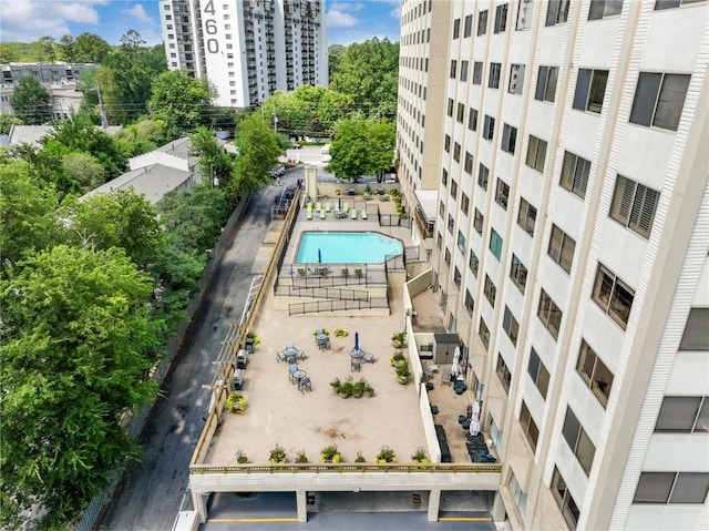 2479 Peachtree Rd NE Unit 407, Atlanta, GA 30305 - drone / aerial view of a pool area