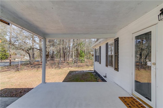 view of patio with fence