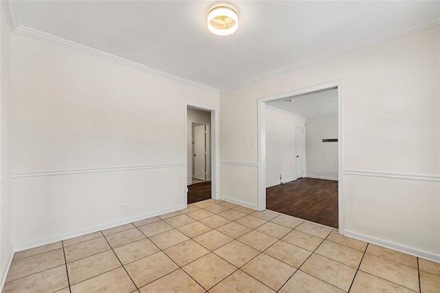 3723 Glenwood Rd, Decatur, GA 30032 - empty room with ornamental molding, light tile patterned floors, and baseboards