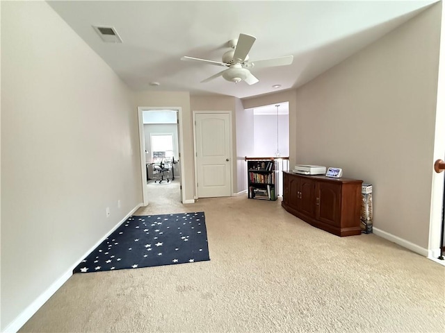 5850 Shiloh Woods Dr, Cumming, GA 30040 - office with carpet floors, a ceiling fan, and baseboards