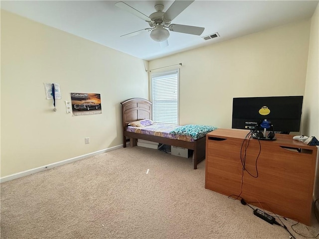 5850 Shiloh Woods Dr, Cumming, GA 30040 - bedroom featuring light colored carpet, baseboards, and ceiling fan