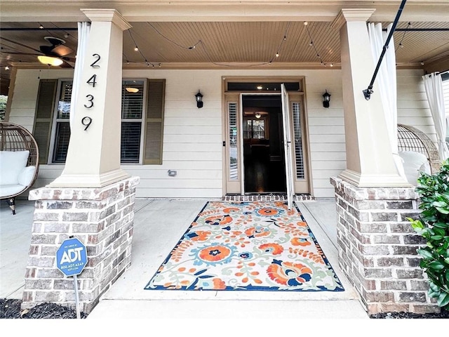 view of doorway to property