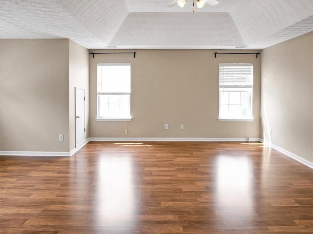 3725 Crescent Walk Ln, Suwanee, GA 30024 - empty room with wood finished floors, a textured ceiling, and ceiling fan