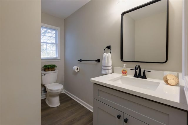 216 Hickory Way, Canton, GA 30115 - half bath with vanity and wood finished floors