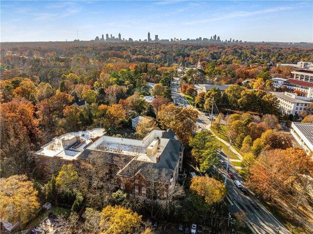 drone / aerial view featuring a view of city