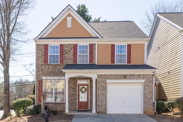 view of front of home featuring a garage