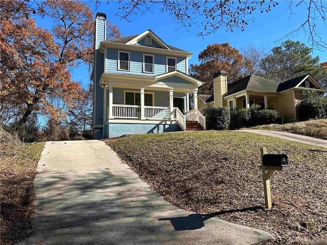 view of front of house featuring a porch