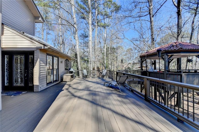 view of wooden deck