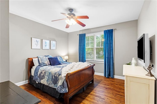 4840 Spring Park Cir, Suwanee, GA 30024 - bedroom featuring wood finished floors and ceiling fan