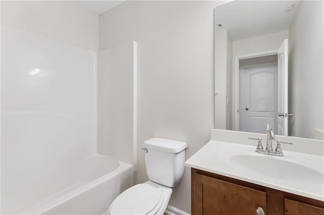 2957 Smith Ridge Trce, Peachtree Corners, GA 30071 - bathroom featuring vanity, toilet, and shower / bath combination