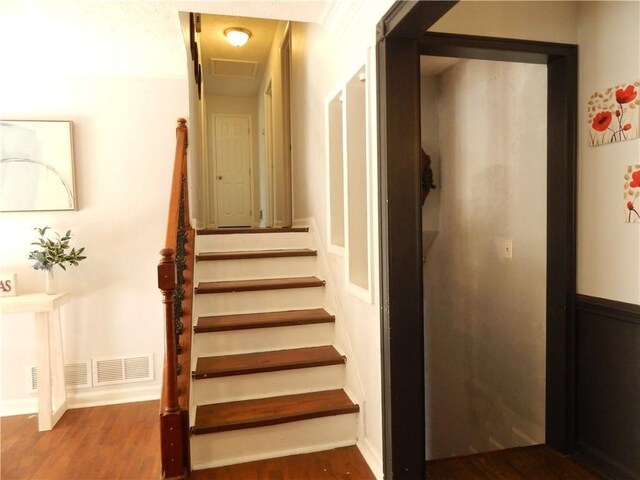 727 Regina Ct, Lawrenceville, GA 30043 - staircase with wood finished floors